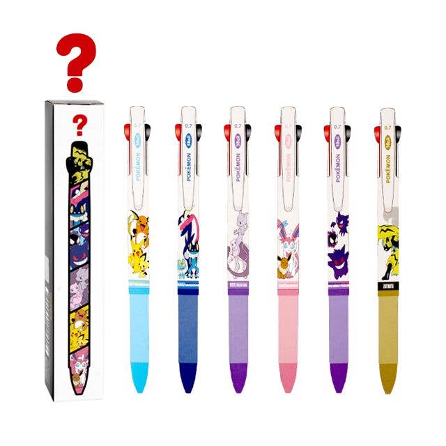 Pokemon 3 Colour Ballpoint Pen Random Box - FaveBox